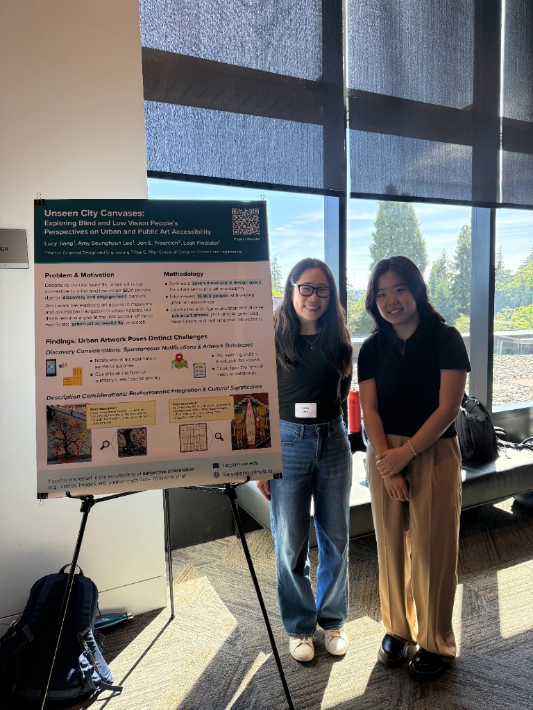 HCDE Research Showcase — presenting the Unseen City Canvases poster to attendees