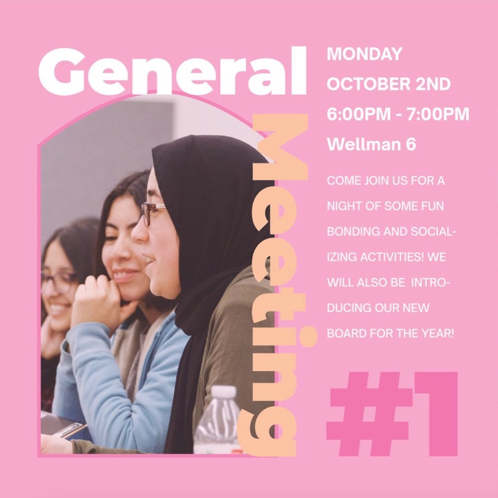 WiCS at UC Davis — General Meeting #1 promotional graphic